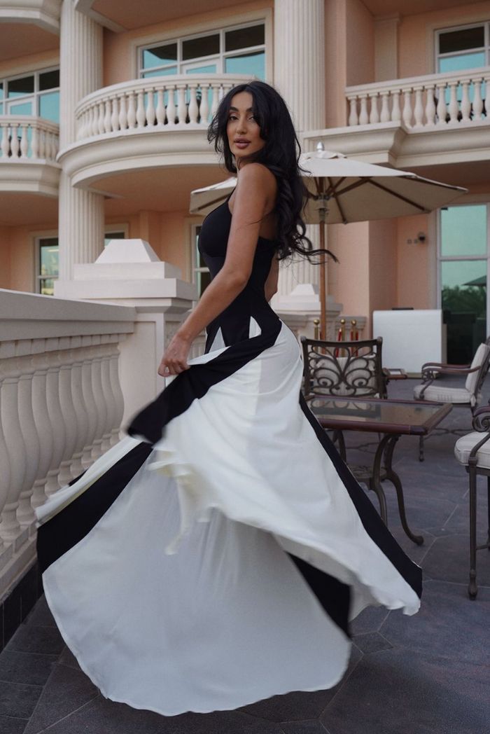 MARCELLINE – GRACEFUL PANELED MAXI DRESS