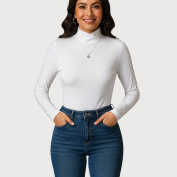 Isabelle | Sculpted Soft-Touch Turtleneck