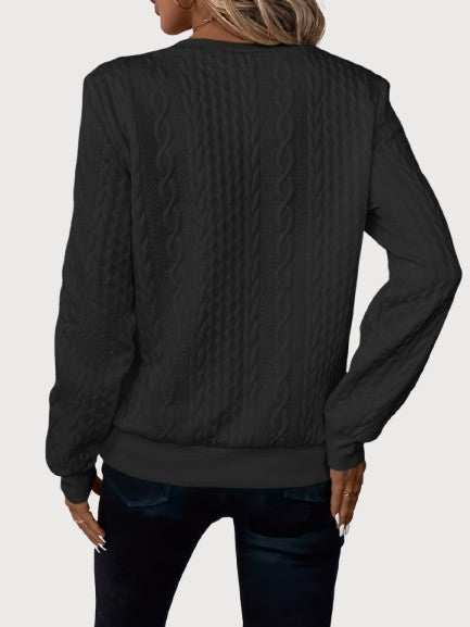 Amalie | Zip-up cable knit sweater