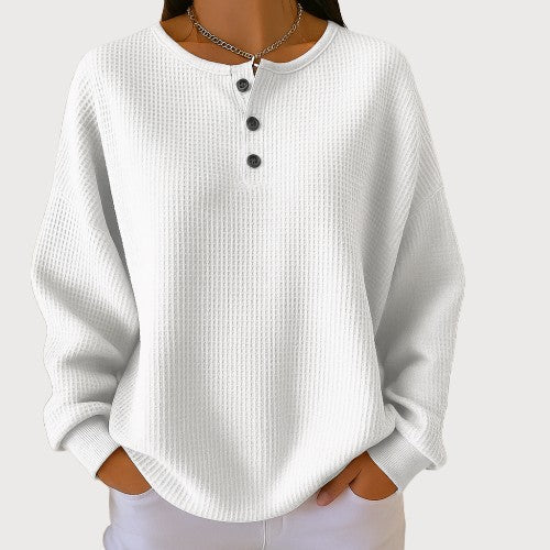 Anne | Cozy Waffle Knit Henley